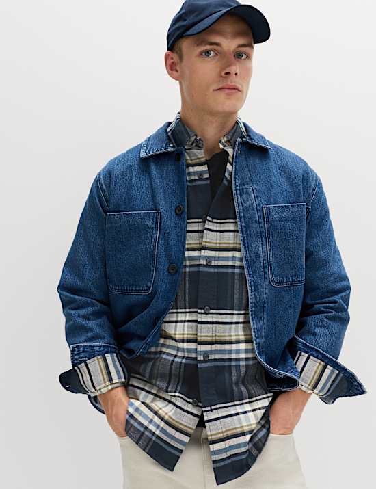 Cotton Rich Check Oxford Shirt