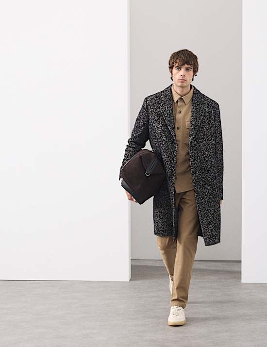 Regular Fit Cotton Rich Textured Shacket