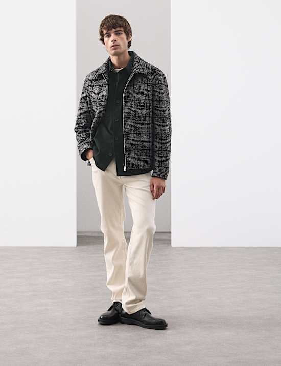 Regular Fit Cotton Rich Textured Shacket