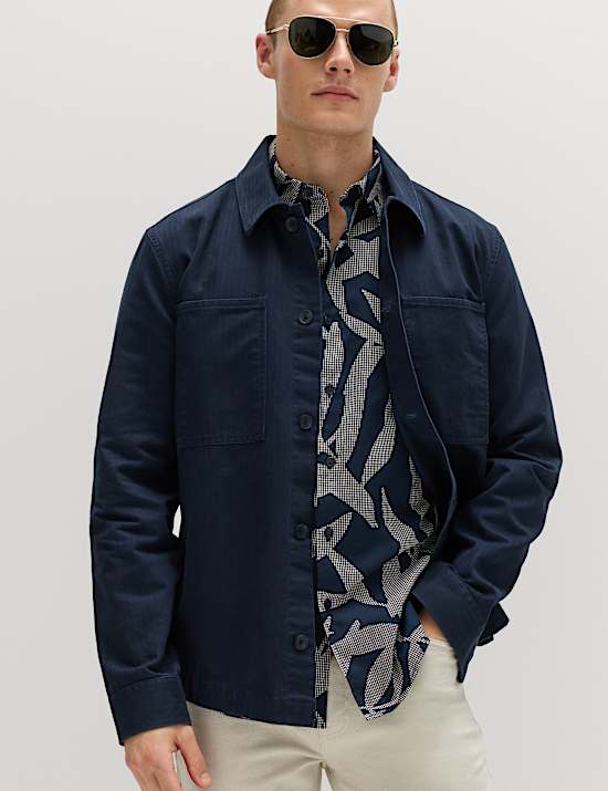 Pure Cotton Floral Short Sleeve Shirt