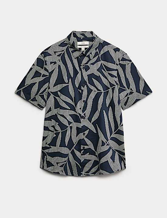 Pure Cotton Floral Short Sleeve Shirt