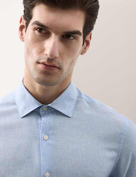 Chemise Performance en lin, repassage facile