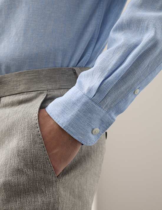 Chemise Performance en lin, repassage facile