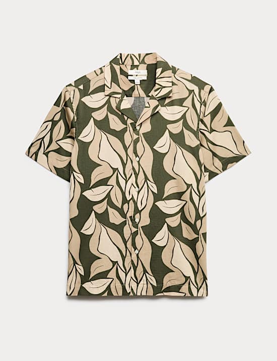 Pure Cotton Floral Short Sleeve Shirt