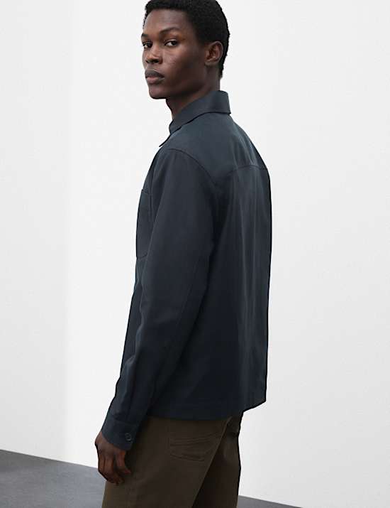 Linen Blend Overshirt