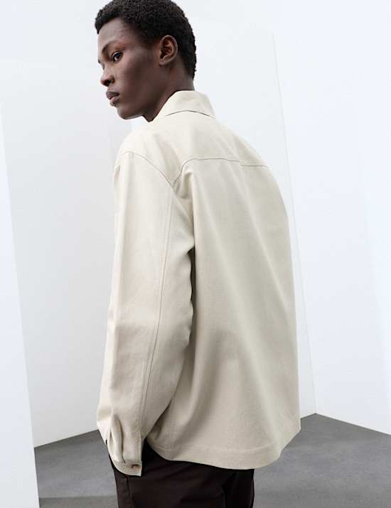 Jaket Kemeja Paduan Linen