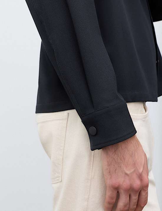 Regular Fit Stretch Twill Overshirt