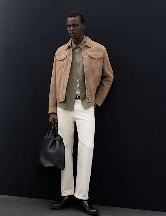 Regular Fit Stretch Twill Overshirt