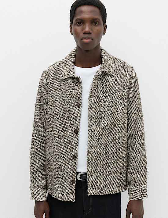 Textured Regular Fit Overshirt