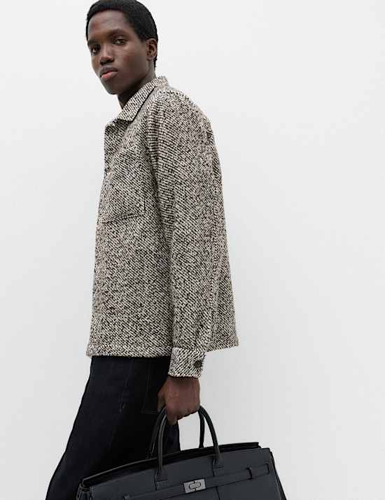 Textured Regular Fit Overshirt