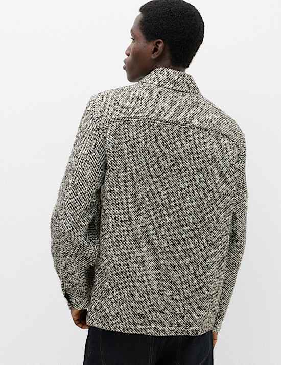 Textured Regular Fit Overshirt
