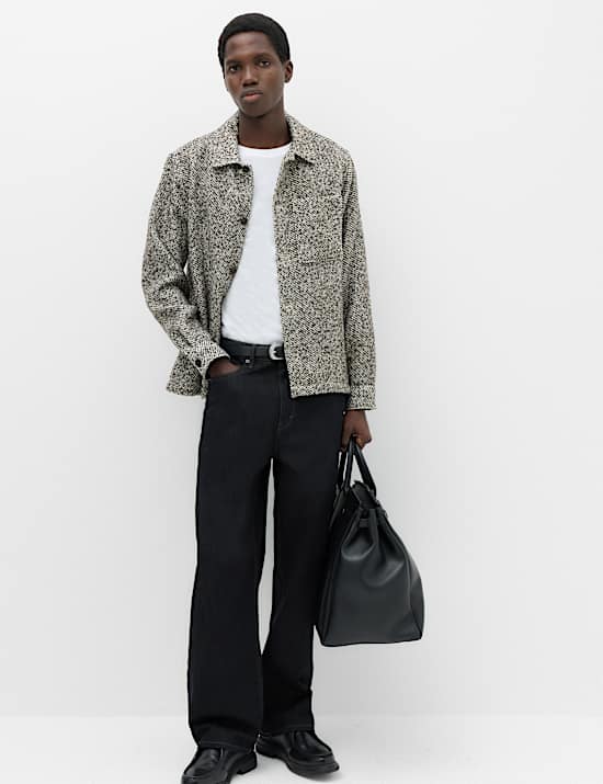Textured Regular Fit Overshirt