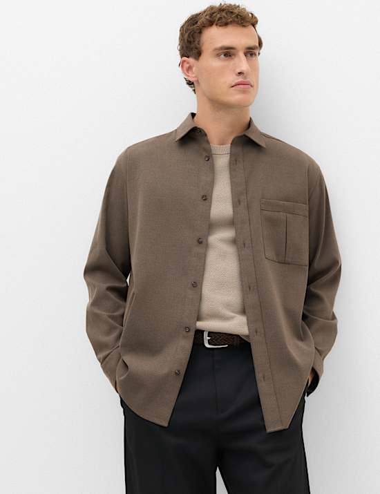 Regular Fit Flannel Overshirt