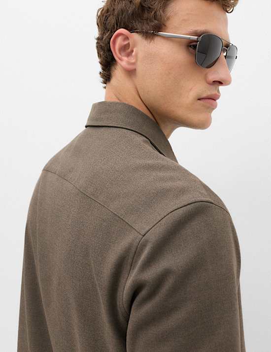 Regular Fit Flannel Overshirt