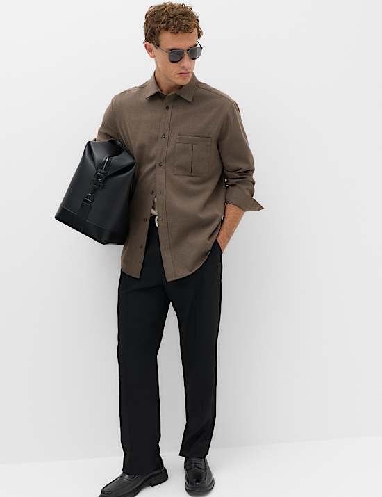 Regular Fit Flannel Overshirt