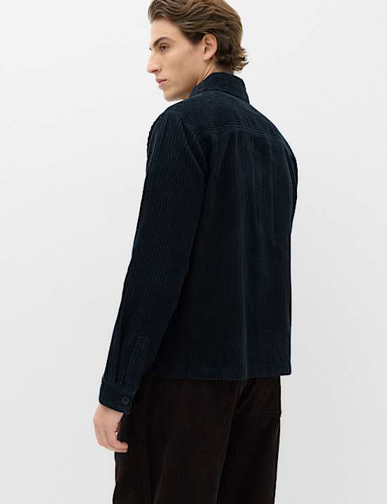 Pure Cotton Variegated Cord Overshirt
