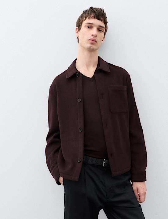 Regular Fit Wool Rich Overshirt