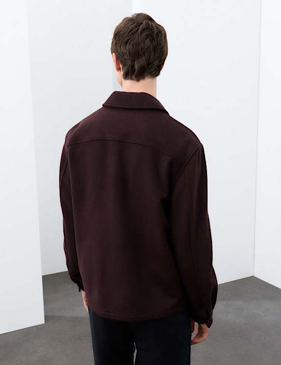 Regular Fit Wool Rich Overshirt