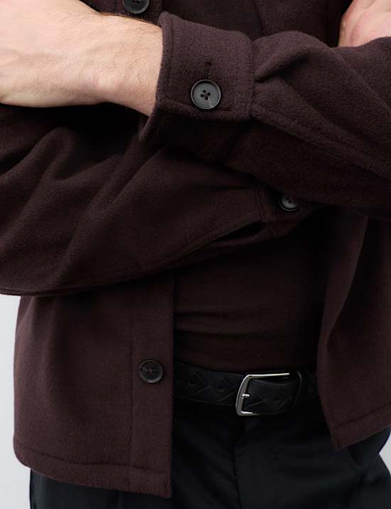 Regular Fit Wool Rich Overshirt