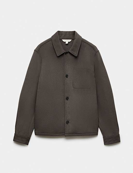 Regular Fit Wool Rich Overshirt