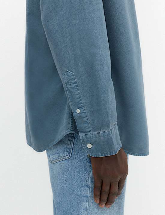 Pure Cotton Garment Dye Oxford Shirt