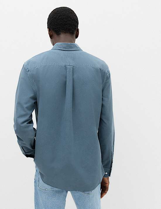 Pure Cotton Garment Dye Oxford Shirt