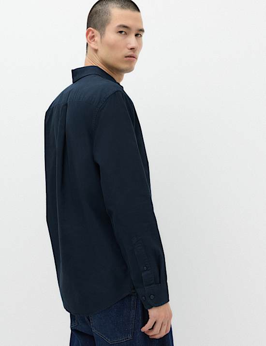 Pure Cotton Garment Dye Oxford Shirt