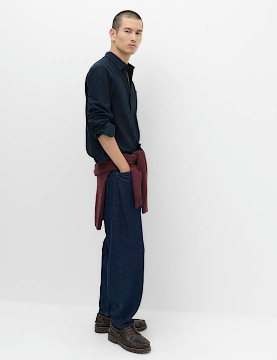 Pure Cotton Garment Dye Oxford Shirt