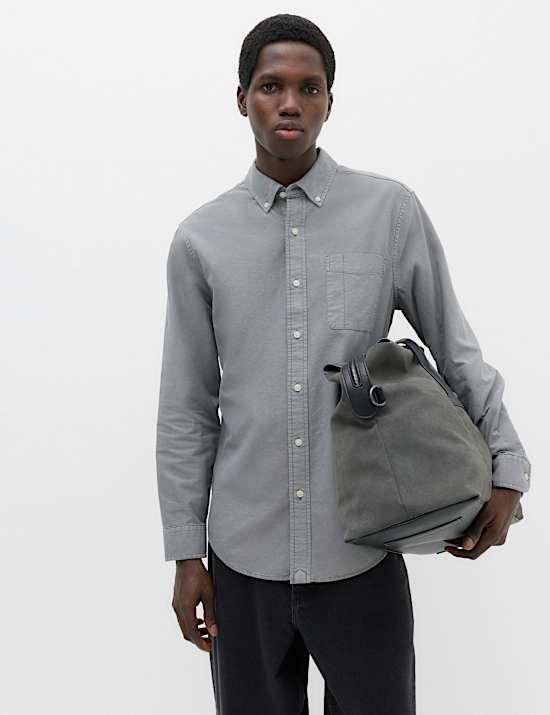 Pure Cotton Garment Dye Oxford Shirt