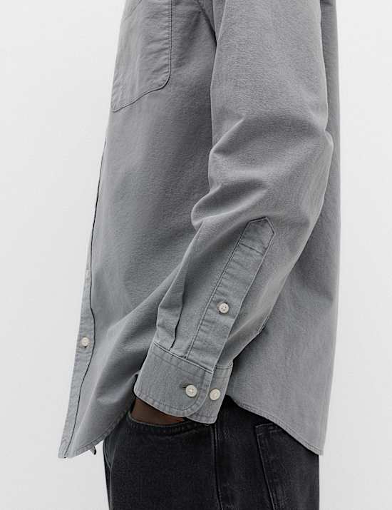 Pure Cotton Garment Dye Oxford Shirt