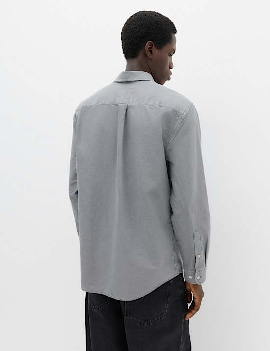 Pure Cotton Garment Dye Oxford Shirt