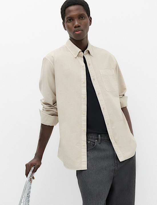 Pure Cotton Garment Dye Oxford Shirt