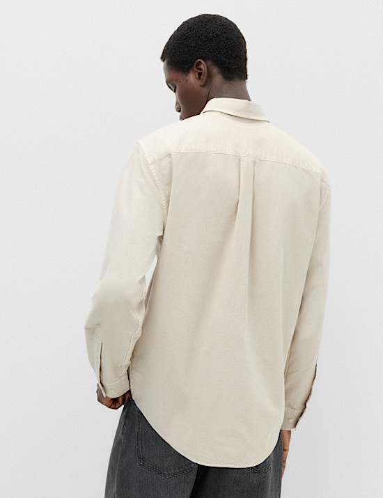 Pure Cotton Garment Dye Oxford Shirt