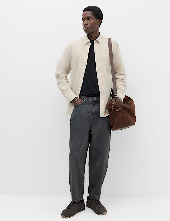 Pure Cotton Garment Dye Oxford Shirt
