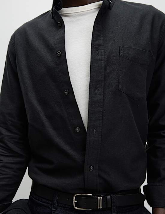 חולצת האוקספורד האולטימטיבית מכותנה טהורה בגזרה צרה