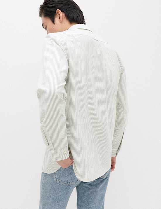 Regular Fit Pure Cotton Striped Shirt