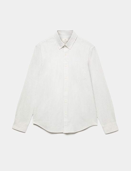 Regular Fit Pure Cotton Striped Shirt