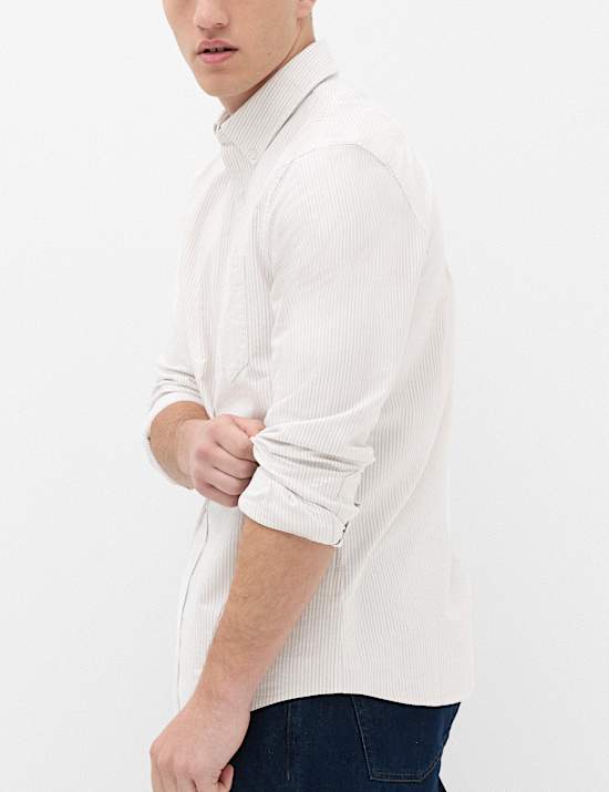Ultimate Pure Cotton Striped Oxford Shirt