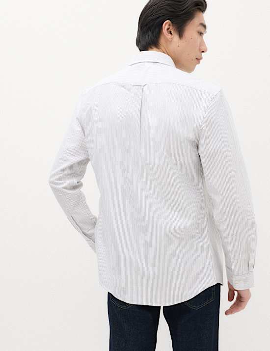 Regular Fit Pure Cotton Striped Shirt