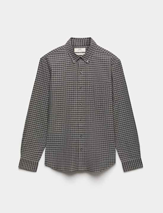 Chemise Oxford Ultimate &agrave; carreaux 100 % coton