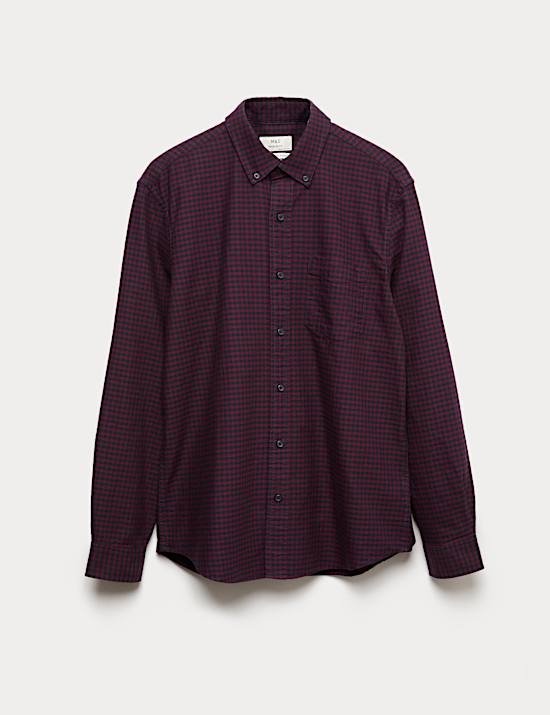 Chemise Oxford Ultimate à carreaux 100 % coton