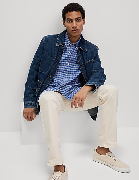 Chemise Oxford Ultimate à carreaux 100 % coton