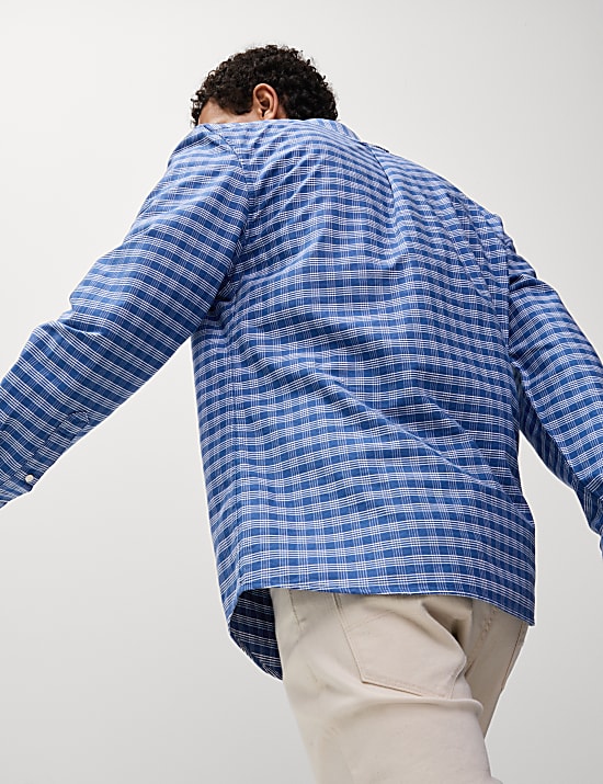 Chemise Oxford Ultimate à carreaux 100 % coton