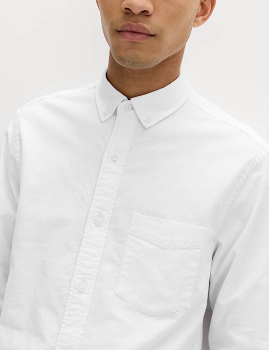 Slim Fit Oxford-shirt van ultiem katoenrijk materiaal