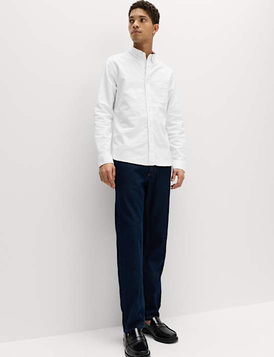 Slim Fit Oxford-shirt van ultiem katoenrijk materiaal