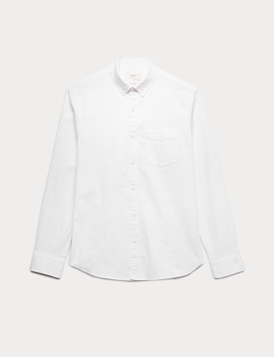 Slim Fit Oxford-shirt van ultiem katoenrijk materiaal
