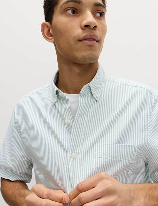 Ultimate Pure Cotton Striped Oxford Shirt