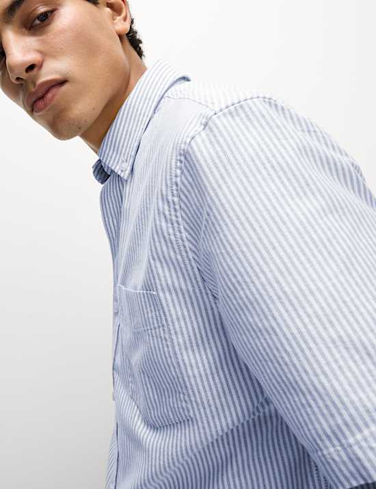 Ριγέ πουκάμισο Oxford Ultimate από 100% βαμβάκι