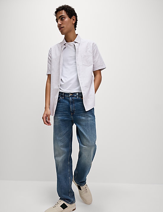 Ultimate Pure Cotton Striped Oxford Shirt