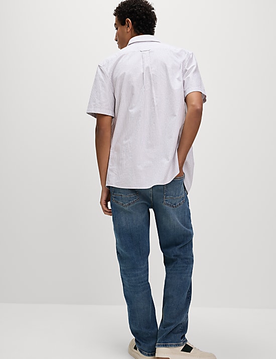 Ultimate Pure Cotton Striped Oxford Shirt